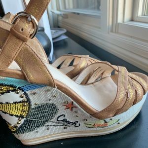 Coach wedge sandals